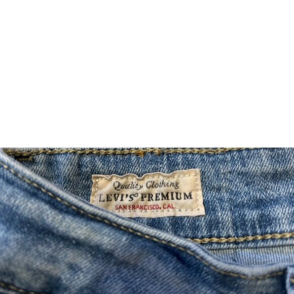 Custom Denim | Levis 711 Skinny Jeans - Smiley Love Patches - Size 26 - Picture 6 of 8